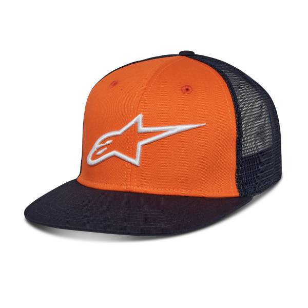 ALPINESTARS - CORP TRUCKER HAT ORANGE/NAVY O/S - Image 1