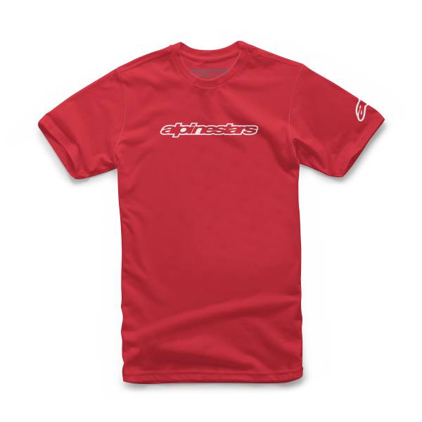 ALPINESTARS - WORDMARK TEE RED/WHITE MD - Image 1