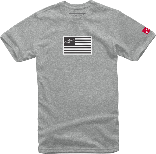 ALPINESTARS - FLAGGED TEE GREY HEATHER 2X - Image 1