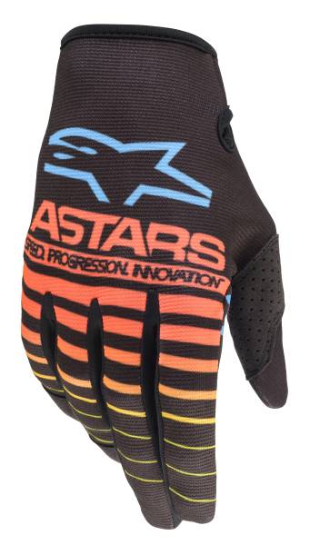 ALPINESTARS - YOUTH RADAR GLOVES BLACK/YELLOW FLUO/CORAL 2XS - Image 1