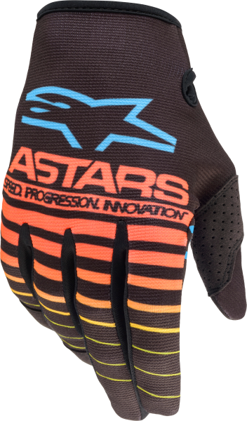 ALPINESTARS - YOUTH RADAR GLOVES BLACK/YELLOW FLUO/CORAL Y3XS - Image 1