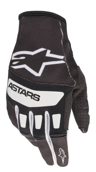 ALPINESTARS - TECHSTAR GLOVES BLACK/WHITE 2X - Image 1