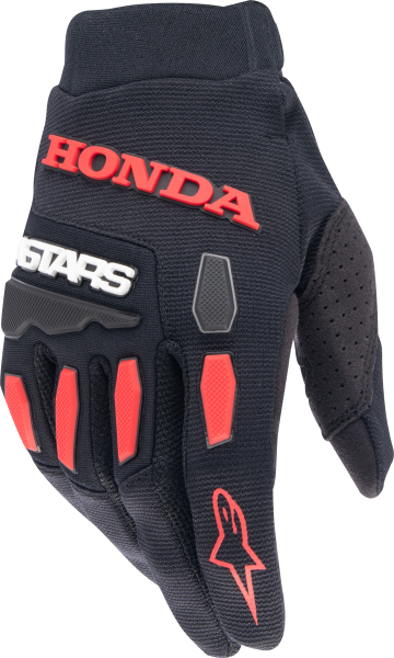 ALPINESTARS - HONDA FULL BORE GLOVES BLACK/BRIGHT RED 2X - Image 1