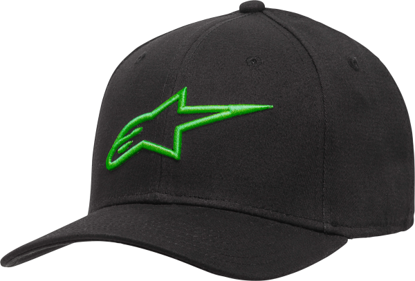 ALPINESTARS - AGELESS CURVE HAT BLACK/GREEN 2X/3X - Image 1