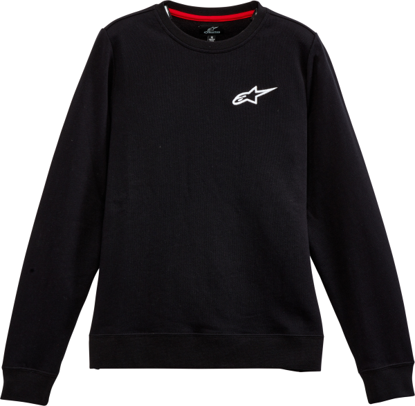 ALPINESTARS - WOMENS AGELESS CHEST CREW FLEECE BLACK 2X - Image 1