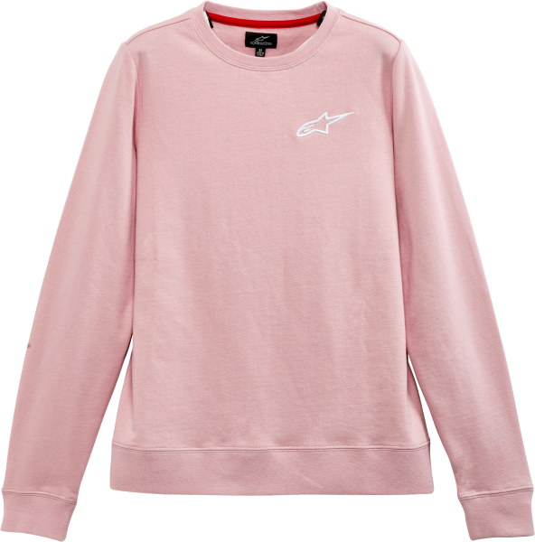 ALPINESTARS - WOMENS AGELESS CHEST CREW FLEECE PINK 2X - Image 1