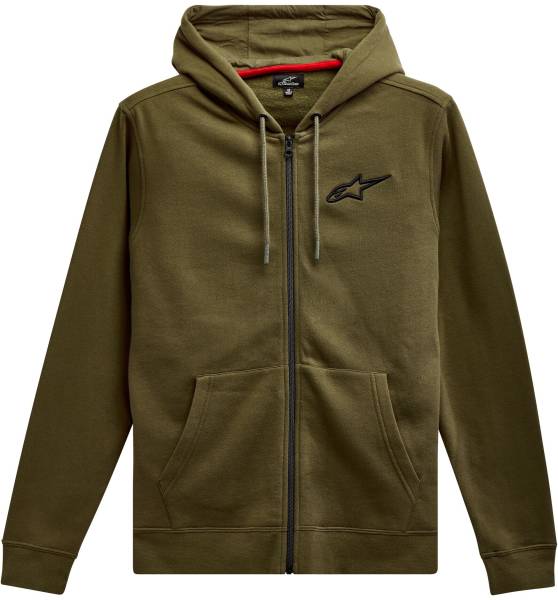 ALPINESTARS - AGELESS CHEST HOODIE MILITARY GREEN /BLACK 2X - Image 1