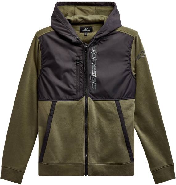 ALPINESTARS - ALIGNED HOODIE MILITARY/BLACK LG - Image 1