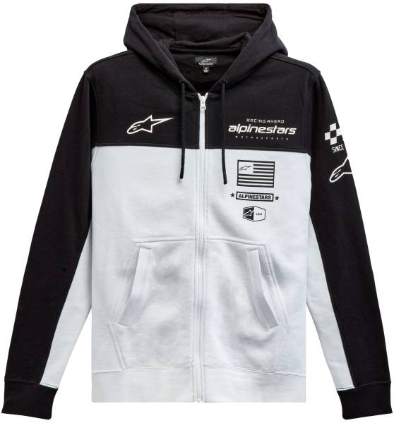 ALPINESTARS - H BLOCK HOODIE BLACK/WHITE LG - Image 1