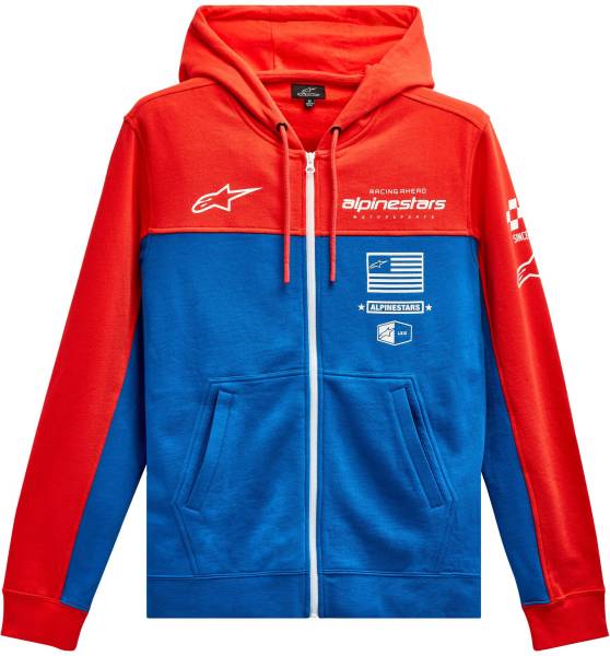 ALPINESTARS - H BLOCK HOODIE WRM RD/BRGHT BL 2X - Image 1