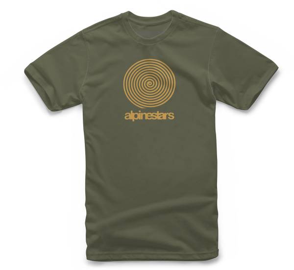 ALPINESTARS - REAL SPIRAL TEE MILITARY/GOLD 2X - Image 1