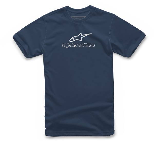 ALPINESTARS - WORDMARK COMBO TEE NAVY/WHITE 2X - Image 1