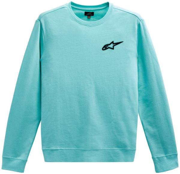 ALPINESTARS - AGELESS CHEST CREW FLEECE LIGHT AQUA MD - Image 1