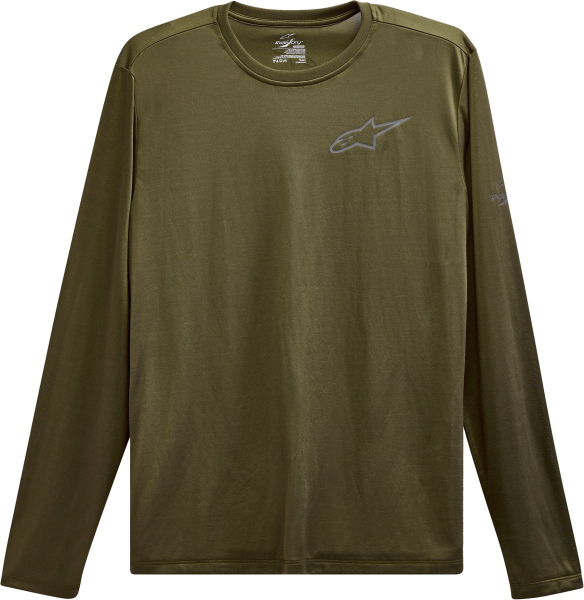 ALPINESTARS - LS PURSUE PERFORMANCE TEE MILITARY GREEN 2X - Image 1