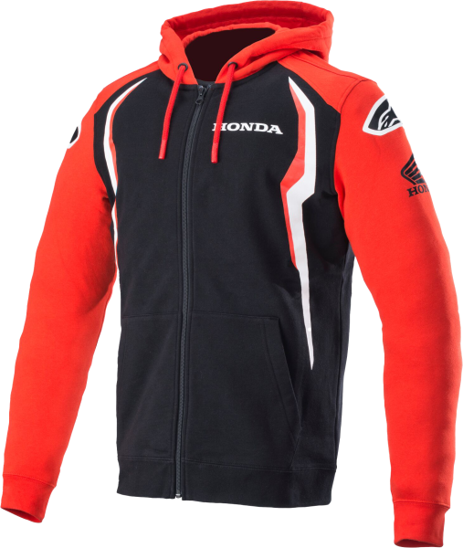 ALPINESTARS - HONDA ZIP HOODIE RED/BLACK 2X - Image 1