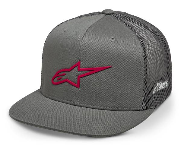 ALPINESTARS - 3D AGELESS TRUCKER HAT GREY/RED - Image 1