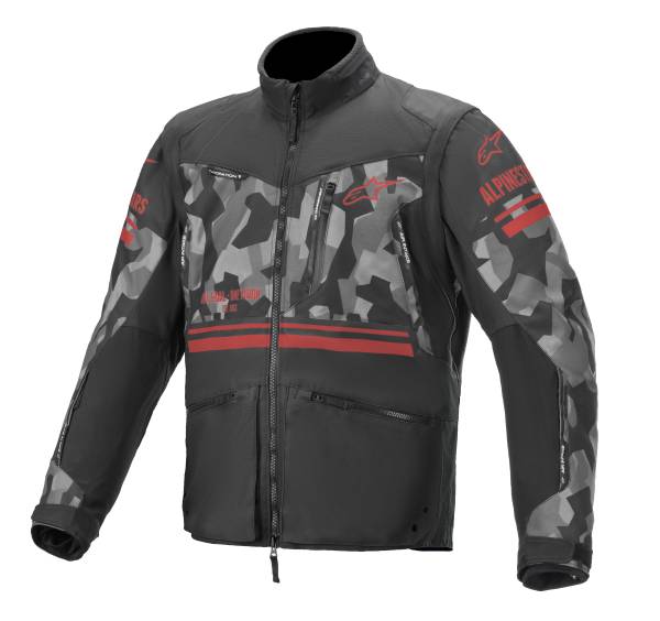 ALPINESTARS - VENTURE R JACKET GREY CAMO/ RED FLUO 2X - Image 1