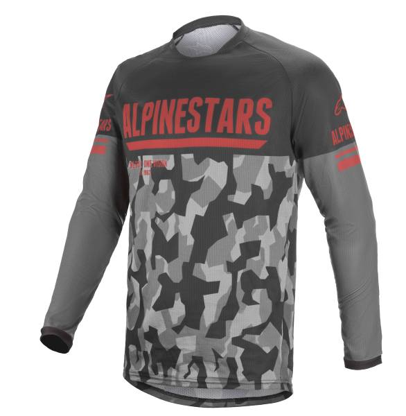 ALPINESTARS - VENTURE R JERSEY GREY CAMO/ RED FLUO 2X - Image 1