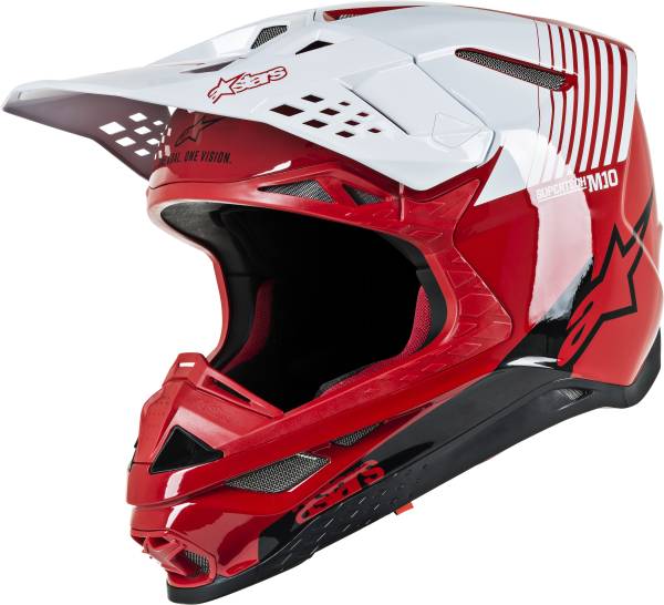 ALPINESTARS - S.TECH M10 DYNO HELMET GLOSS RED/WHITE 2X - Image 1