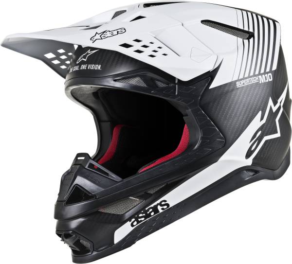 ALPINESTARS - S.TECH M10 DYNO HELMET MATTE BLACK/WHITE 2X - Image 1