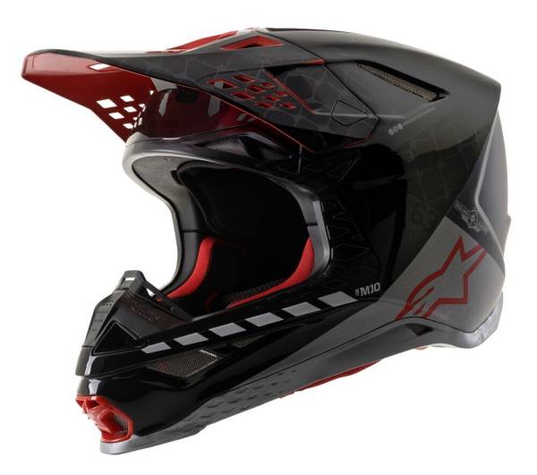 ALPINESTARS - S-M10 SAN DIEGO 2020 LE HELMET BLACK/SILVER/RED 2X - Image 1