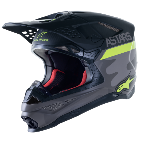 ALPINESTARS - S-M10 HELMET AMS21 GREY/YELLOW FLO/BLACK M&G 2X - Image 1