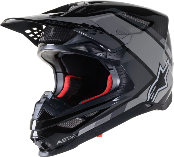 ALPINESTARS - S.TECH S-M10 CARBON META2 HELMET BLACK/GREY GLOSS 2X - Image 1