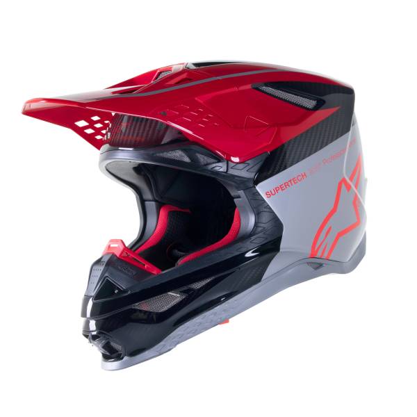 ALPINESTARS - S-M10 HELMET ACUMEN LE RED FLAKE/BLACK/SILVER LG - Image 1