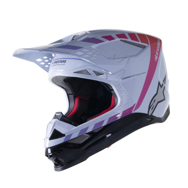 ALPINESTARS - S-M10 LE DAYTONA 23 HELMET GREY/ORANGE FLUO/RHODAMINE LG - Image 1