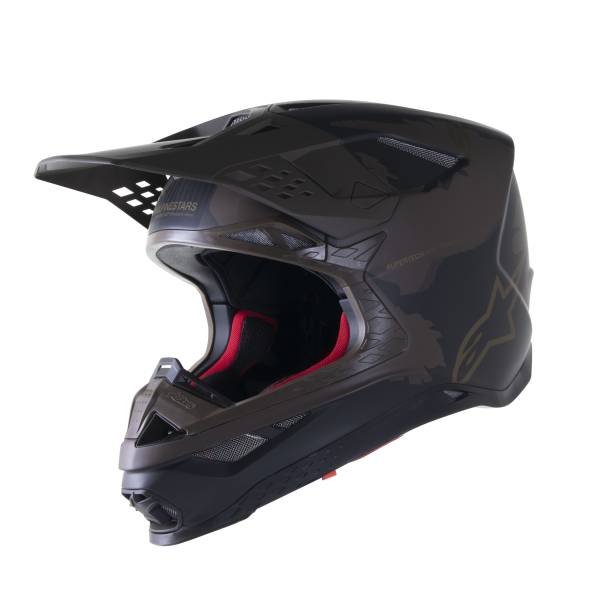 ALPINESTARS - S-M10 LE SQUAD 23 HELMET DARK BROWN/KANGAROO GOLD LG - Image 1