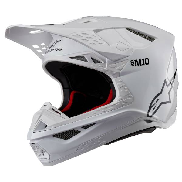 ALPINESTARS - SUPERTECH S-M10 SOLID HELMET WHITE GLOSSY 2X - Image 1