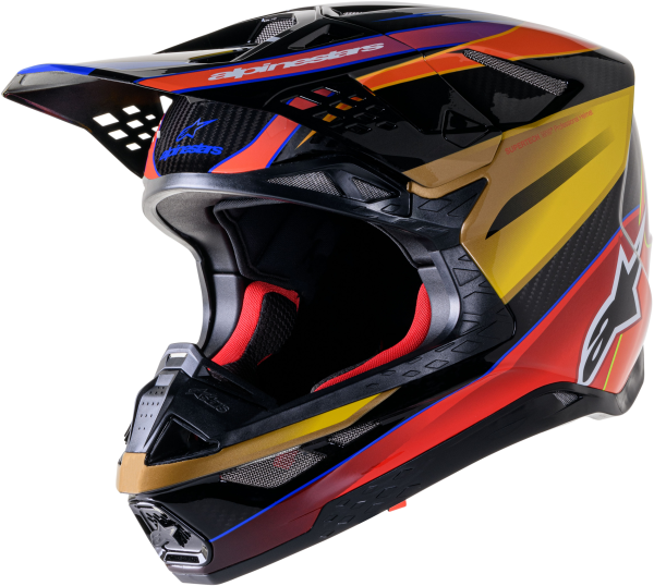 ALPINESTARS - SUPERTECH S-M10 ERA HELMET GOLD YLW/RIO RED GLOSSY XS - Image 1