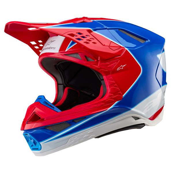 ALPINESTARS - SUPERTECH S-M10 BALE HELMET BRIGHT RED/BLUE GLOSSY 2X - Image 1