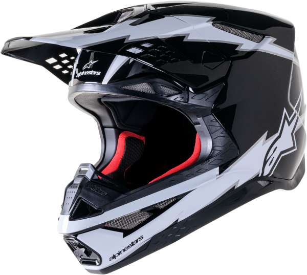 ALPINESTARS - SUPERTECH S-M10 AMPRESS HELMET BLACK/WHITE MATT 2X - Image 1