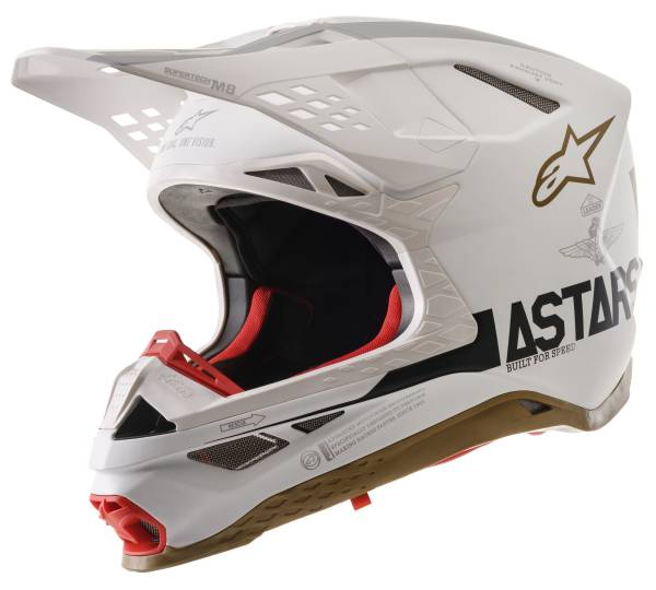 ALPINESTARS - S-M8 SQUAD 20 LE 2020 HELMET WHITE/SILVER/GOLD 2X - Image 1