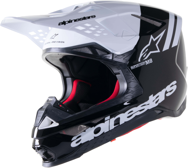 ALPINESTARS - S-M8 RADIUM 2 HELMET BLACK/WHITE XS - Image 1