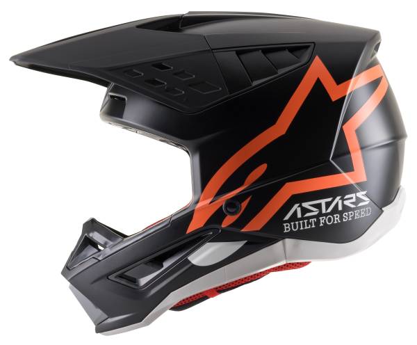 ALPINESTARS - S-M5 COMPASS HELMET MATTE BLACK/ORANGE FLUO XS - Image 1