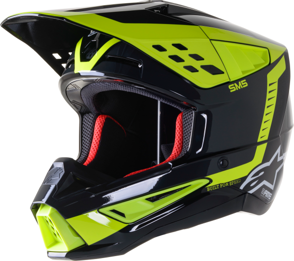 ALPINESTARS - S-M5 BEAM HELMET BLK/ANTHRA/YLW FLUO GLOSSY 2X - Image 1