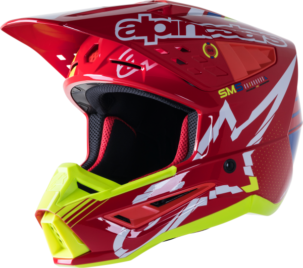 ALPINESTARS - S-M5 ACTION HELMET RED/WHITE/YELLOW XS - Image 1