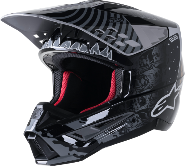 ALPINESTARS - S-M5 SOLAR FLARE HELMET BLACK/GREY/GOLD 2X - Image 1