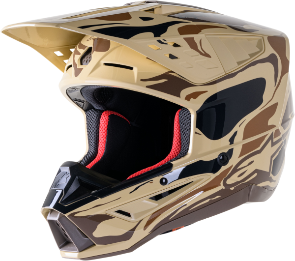 ALPINESTARS - S-M5 MINERAL HELMET DARK BROWN/KANGAROO MATTE XS - Image 1