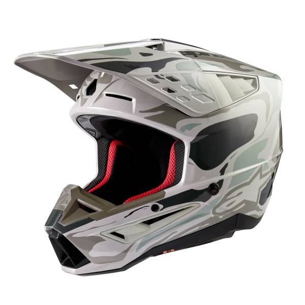 ALPINESTARS - S-M5 MINERAL HELMET WARM GRY/CELADON GRN GLSY XS - Image 1