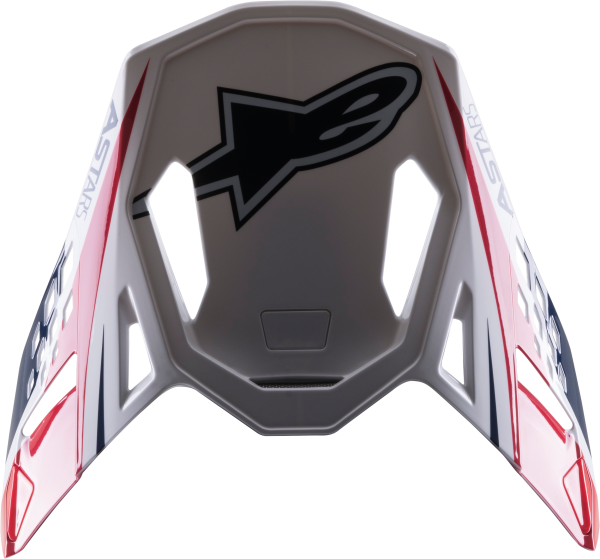 ALPINESTARS - S-M10 CARBON META2 VISOR WHITE/RED/BLUE GLOSSY - Image 1