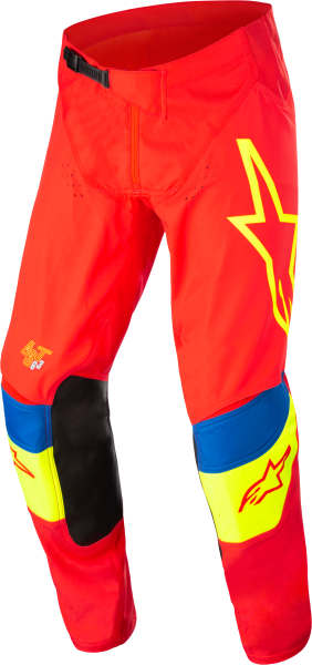 ALPINESTARS - TECHSTAR QUADRO PANTS BRIGHT RED/YLW FLUO/BLUE SZ 28 - Image 1