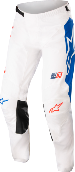 ALPINESTARS - RACER COMPASS PANTS OFF WHITE/RED FLUO/BLUE SZ 28 - Image 1