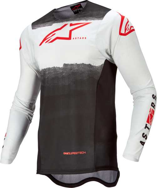 ALPINESTARS - SUPERTECH FOSTER JERSEY WHITE/BLACK/RED FLUO 2X - Image 1