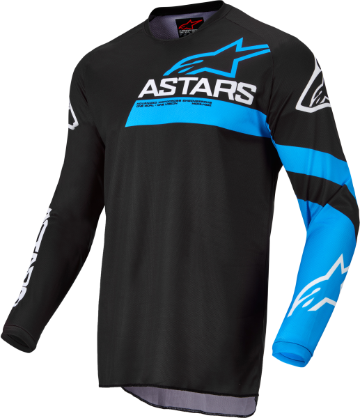 ALPINESTARS - FLUID CHASER JERSEY BLACK/BLUE NEON 2X - Image 1