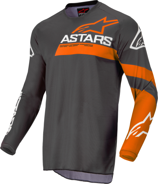 ALPINESTARS - FLUID CHASER JERSEY ANTHRACITE/CORAL FLUO 2X - Image 1