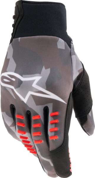 ALPINESTARS - SMX-E GLOVES GREY CAMORED FLUO LG - Image 1