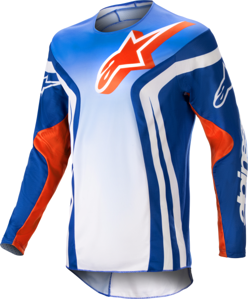 ALPINESTARS - RACER SEMI JERSEY BLUE/HOT ORANGE 2X - Image 1